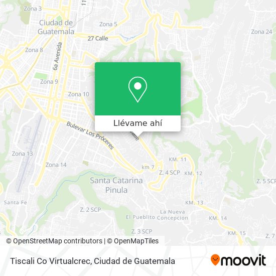 Mapa de Tiscali Co Virtualcrec