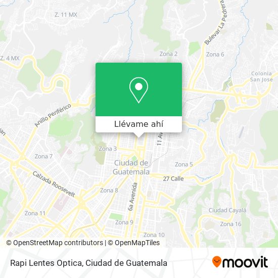 Mapa de Rapi Lentes Optica