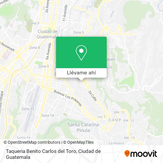 Mapa de Taqueria Benito Carlos del Toro