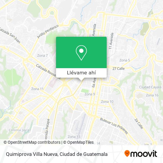 Mapa de Quimiprova Villa Nueva