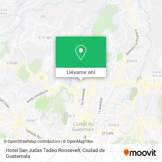 Mapa de Hotel San Judas Tadeo Roosevelt