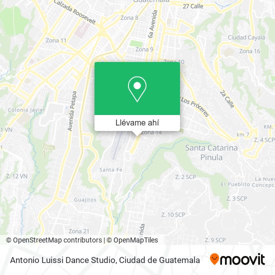 Mapa de Antonio Luissi Dance Studio