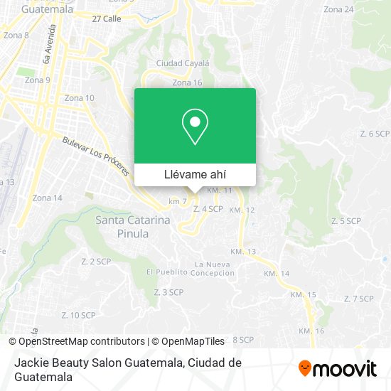 Mapa de Jackie Beauty Salon Guatemala