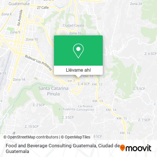 Mapa de Food and Beverage Consulting Guatemala