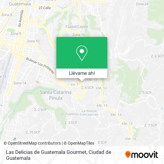 Mapa de Las Delicias de Guatemala Gourmet