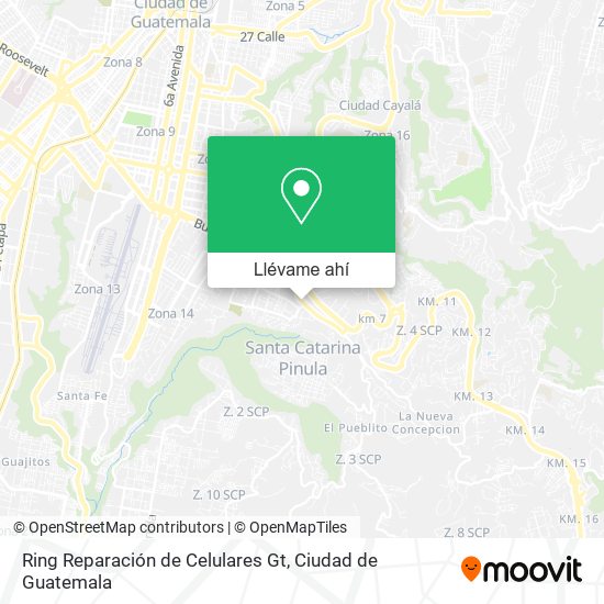 Mapa de Ring Reparación de Celulares Gt