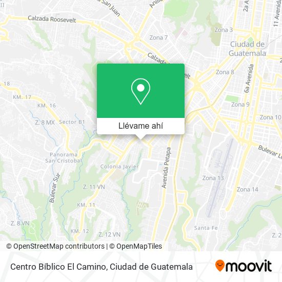 Mapa de Centro Bíblico El Camino