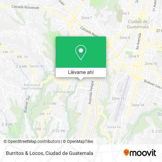Mapa de Burritos & Locos