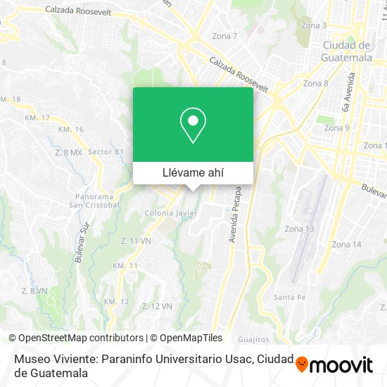 Mapa de Museo Viviente: Paraninfo Universitario Usac