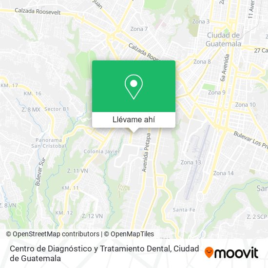 Mapa de Centro de Diagnóstico y Tratamiento Dental