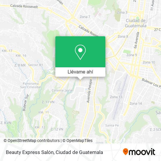 Mapa de Beauty Express Salón