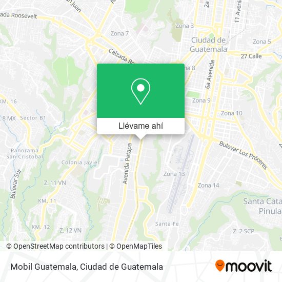 Mapa de Mobil Guatemala