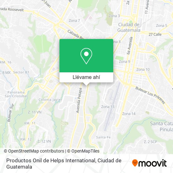 Mapa de Productos Onil de Helps International