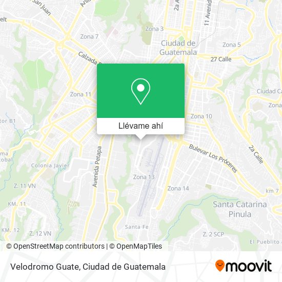 Mapa de Velodromo Guate