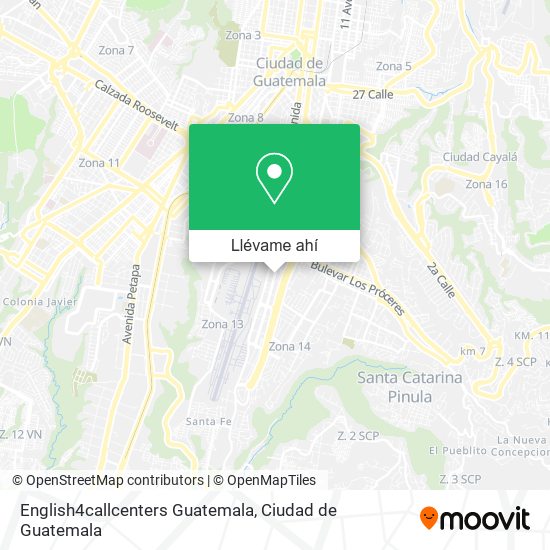 Mapa de English4callcenters Guatemala