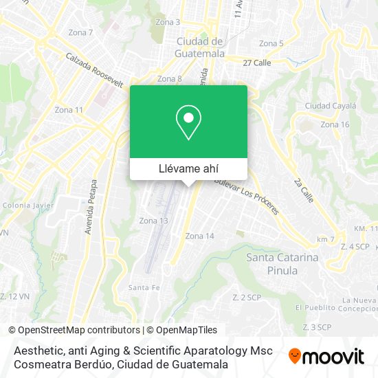 Mapa de Aesthetic, anti Aging & Scientific Aparatology Msc Cosmeatra Berdúo