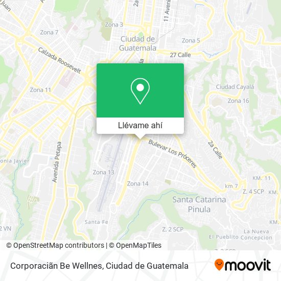 Mapa de Corporaciãn Be Wellnes