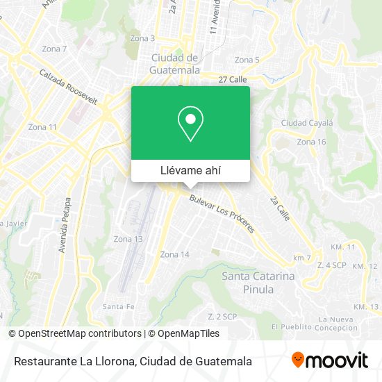 Mapa de Restaurante La Llorona