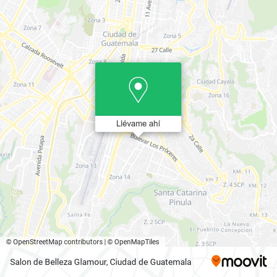 Mapa de Salon de Belleza Glamour