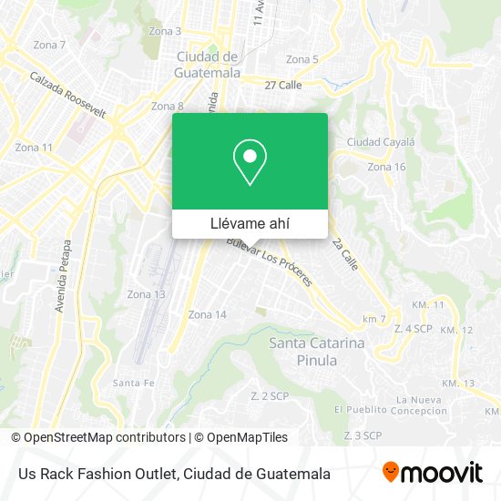 Mapa de Us Rack Fashion Outlet