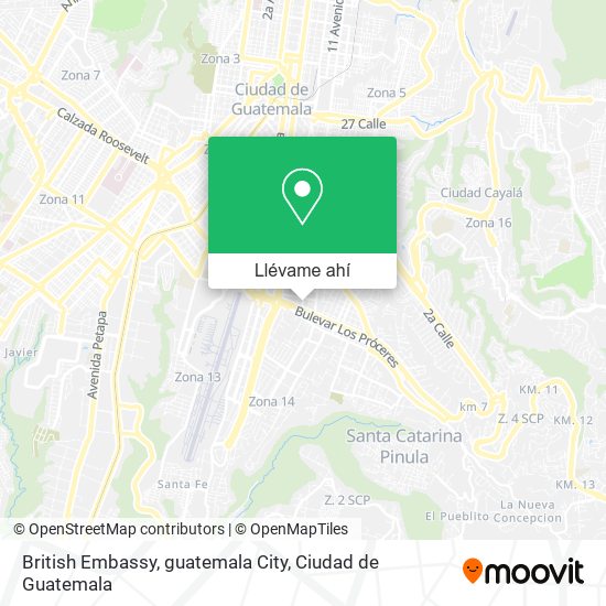 Mapa de British Embassy, guatemala City