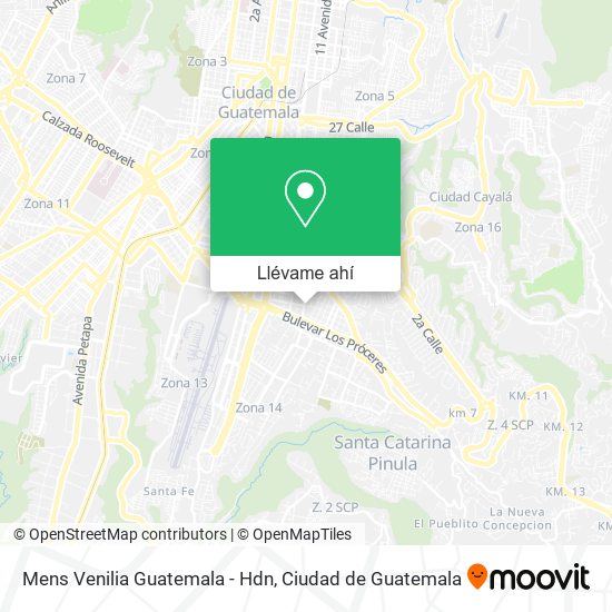 Mapa de Mens Venilia Guatemala - Hdn