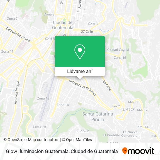 Mapa de Glow Iluminación Guatemala