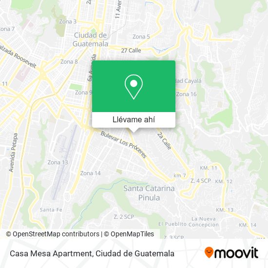 Mapa de Casa Mesa Apartment