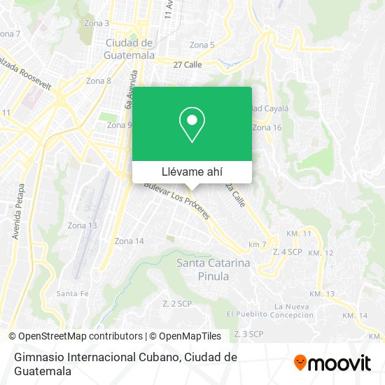 Mapa de Gimnasio Internacional Cubano