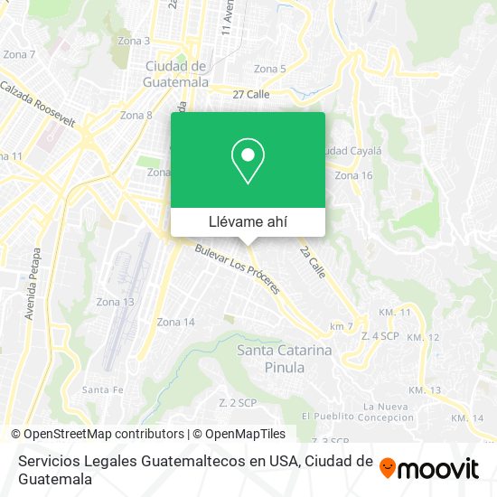 Mapa de Servicios Legales Guatemaltecos en USA