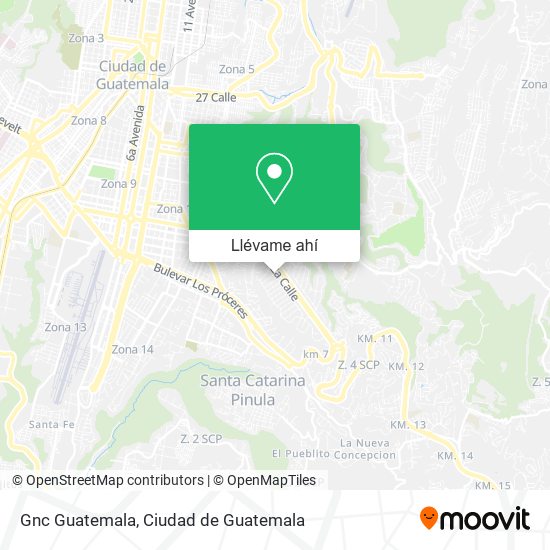 Mapa de Gnc Guatemala