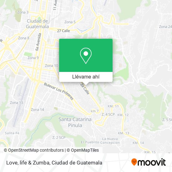 Mapa de Love, life & Zumba