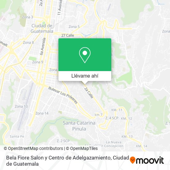 Mapa de Bela Fiore Salon y Centro de Adelgazamiento