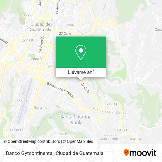 Mapa de Banco Gytcontinental