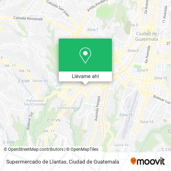 Mapa de Supermercado de Llantas