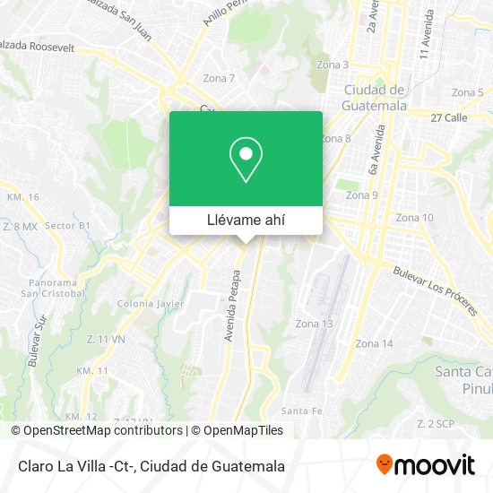 Mapa de Claro La Villa -Ct-