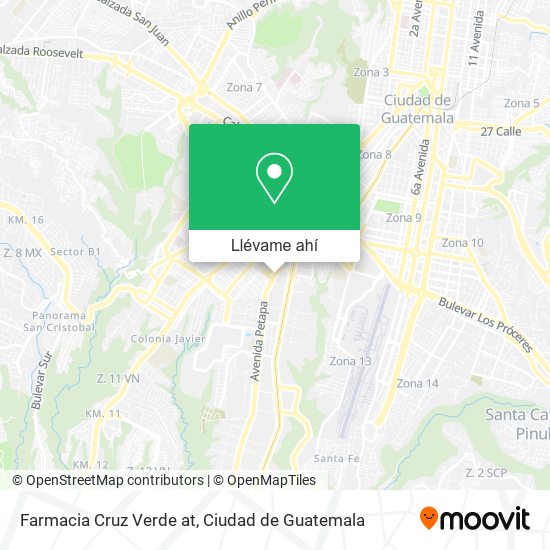 Mapa de Farmacia Cruz Verde at