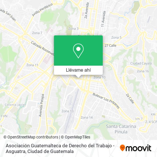 Mapa de Asociación Guatemalteca de Derecho del Trabajo - Asguatra