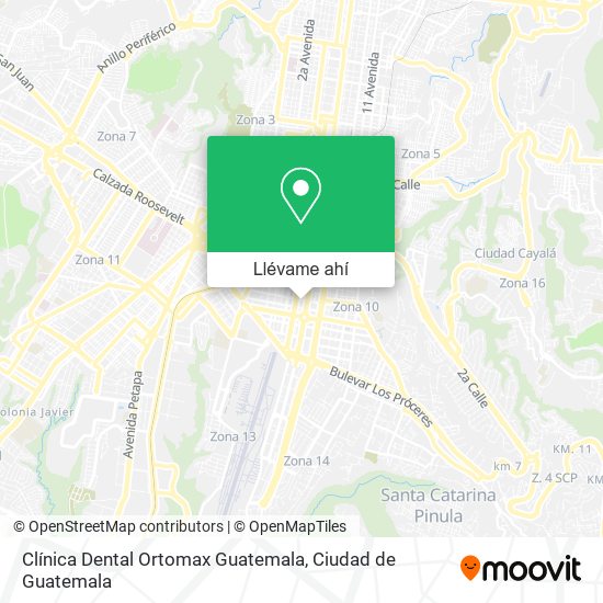 Mapa de Clínica Dental Ortomax Guatemala