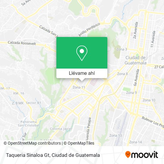 Mapa de Taqueria Sinaloa Gt