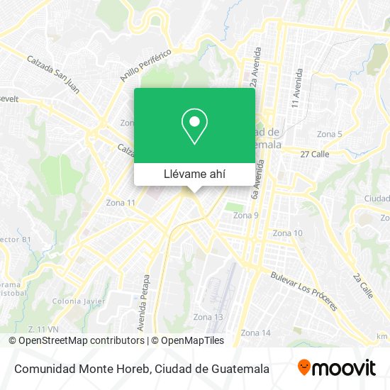 Mapa de Comunidad Monte Horeb