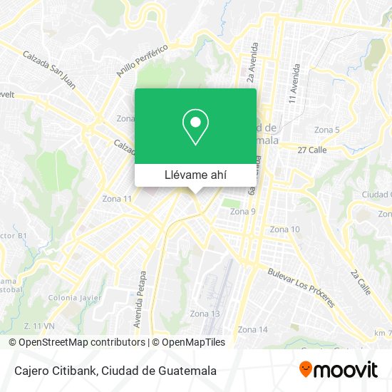 Mapa de Cajero Citibank