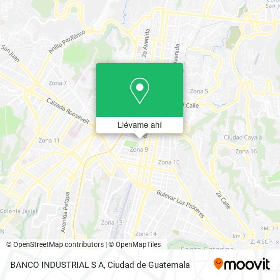 Mapa de BANCO INDUSTRIAL S A