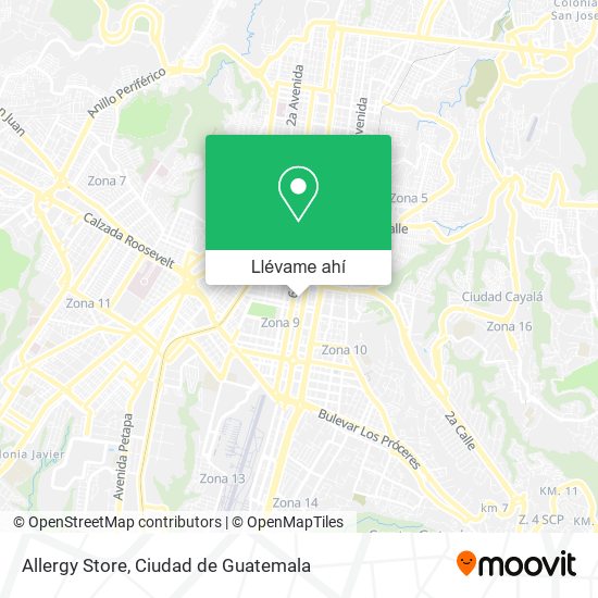 Mapa de Allergy Store