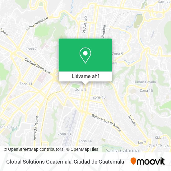 Mapa de Global Solutions Guatemala