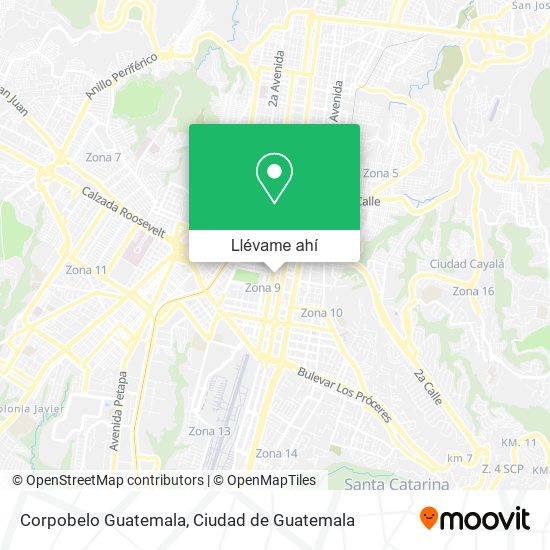 Mapa de Corpobelo Guatemala
