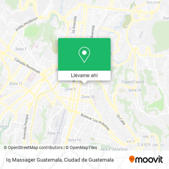 Mapa de Iq Massager Guatemala