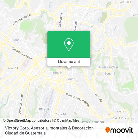 Mapa de Victory Corp. Asesoria, montajes & Decoracion