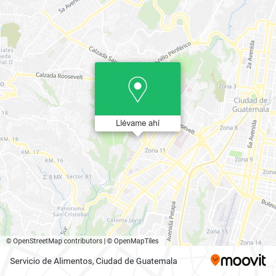 Mapa de Servicio de Alimentos