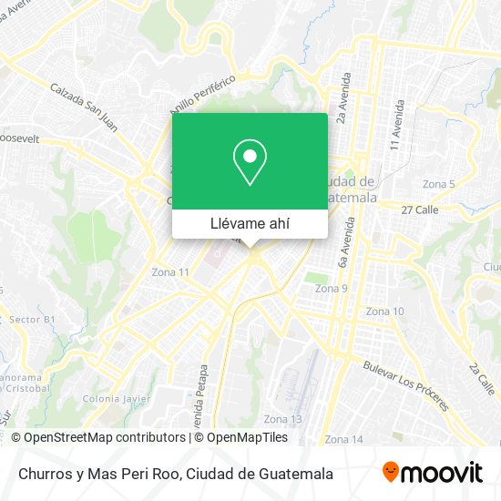 Mapa de Churros y Mas Peri Roo